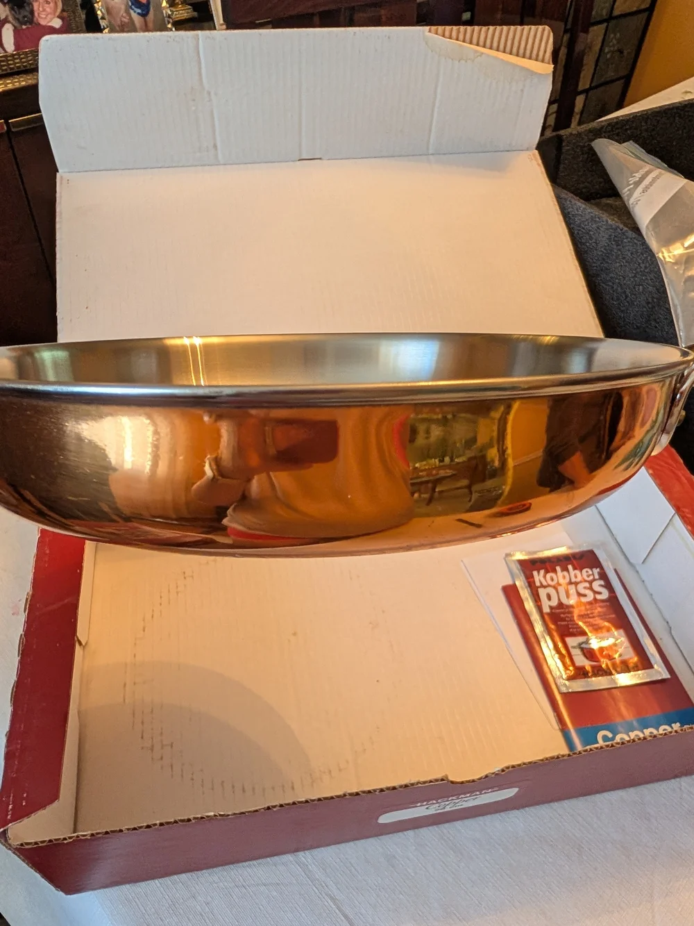 Hackman Copper Steel Frying Pan - Polished Sauté Pan, Brand New, Vintage, Rare